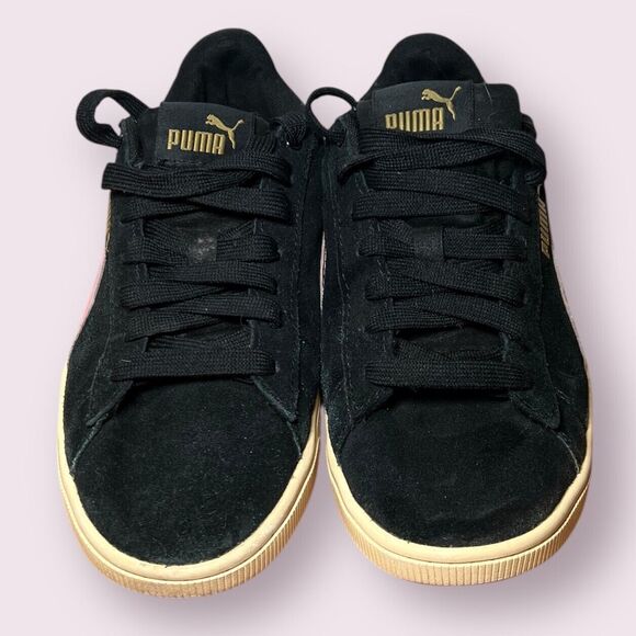 PUMA Women's Size 7.5 Vikky V2 Sneaker Black Pink Tennis Shoes Athletic Casual - Picture 2 of 8